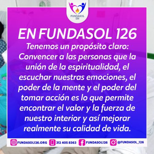 Invitación acerca de la espiritualidad y escucha de las emociones compartida por Fundasol 126